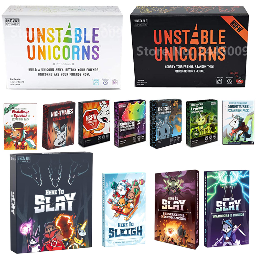 Board Game Zombicide - Unicorns card game Christmas Special Nightmares
