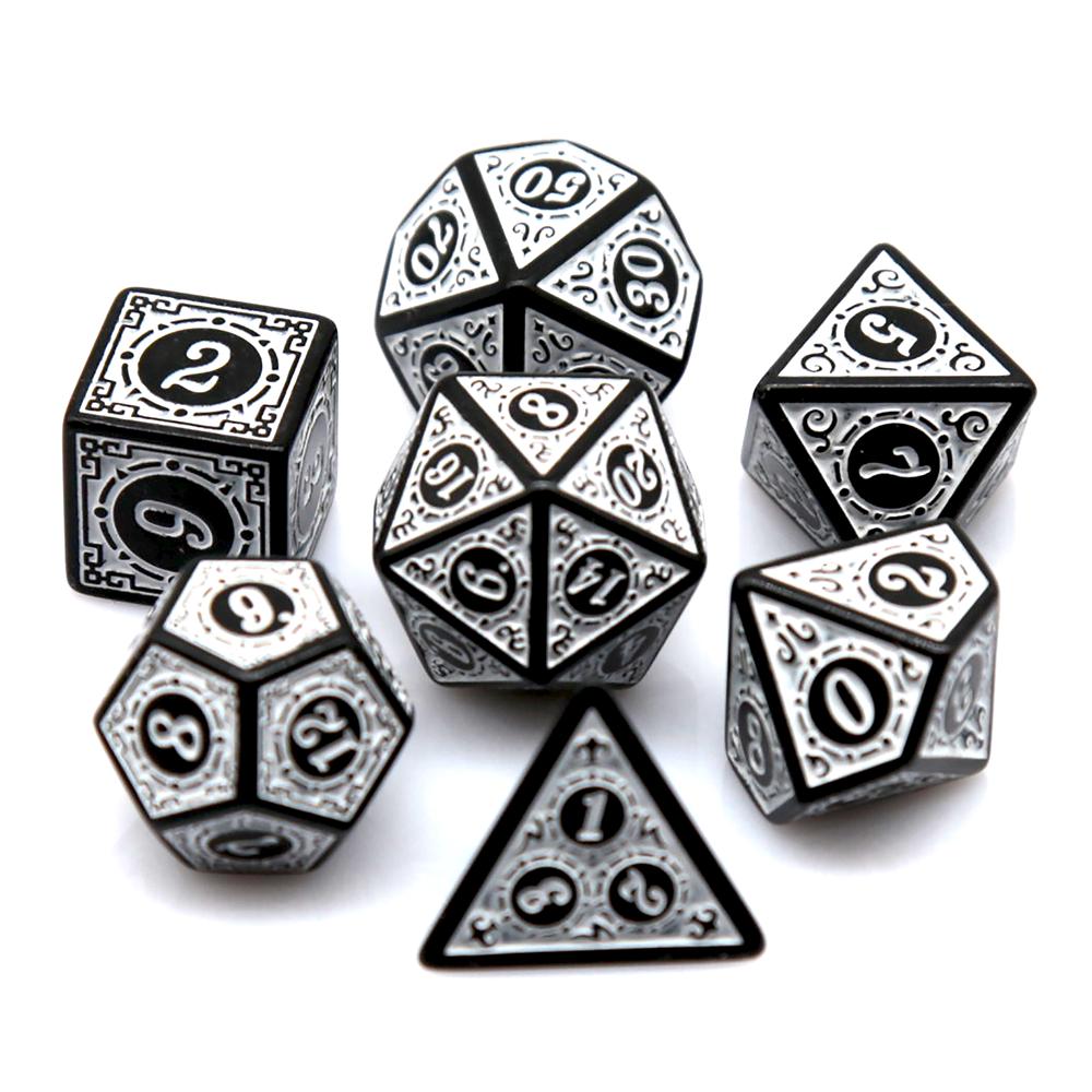 Board Game Rpg - 7Pcs/set Multi-color Window Dice Set DnD