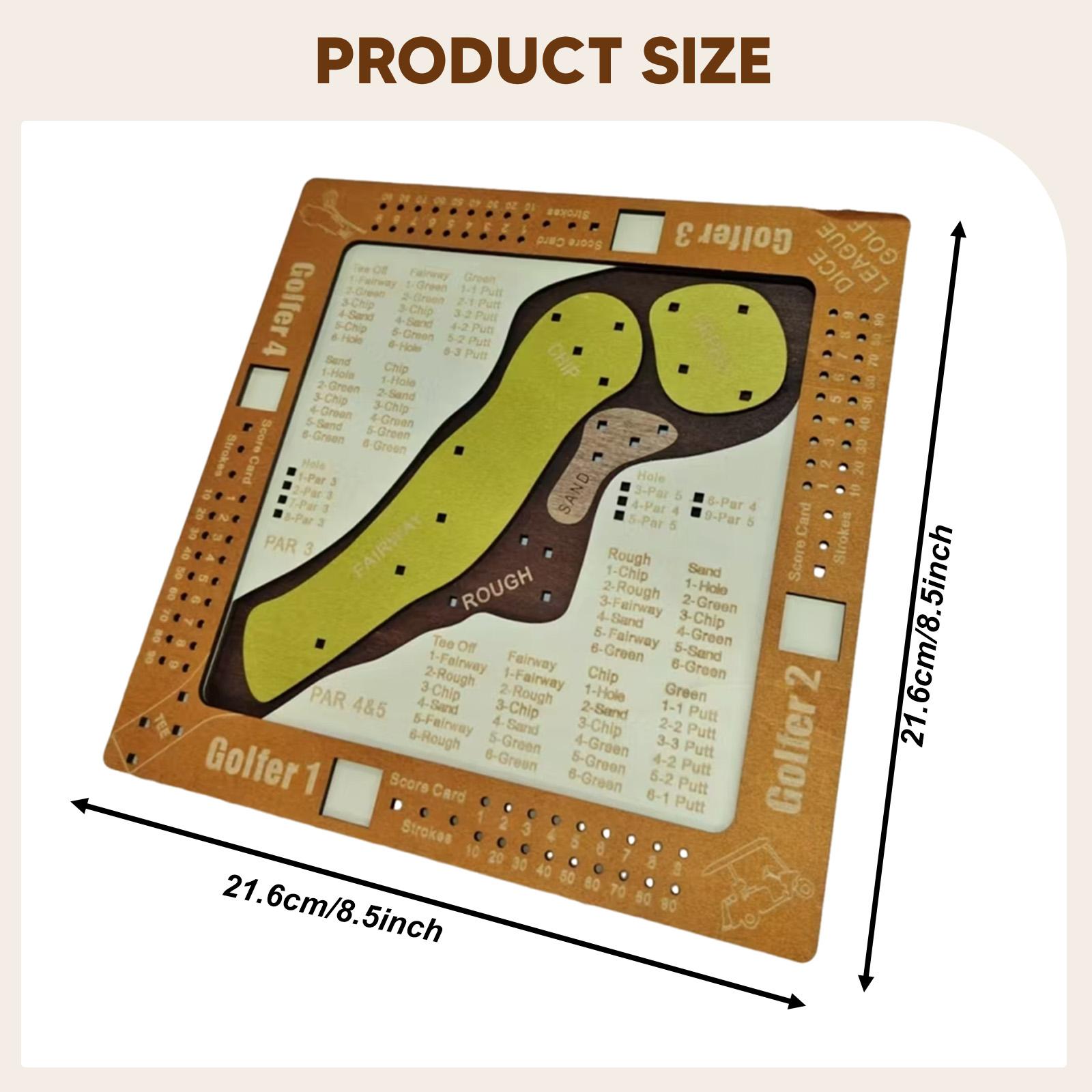 Board Game Land - Golf Board Game Interactive Wood Dice