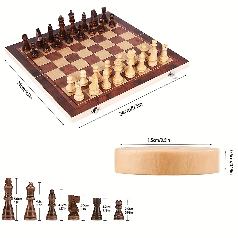3 in 1 Chess Board, Folding Wo - đánh giá và giá Board Game Quacks