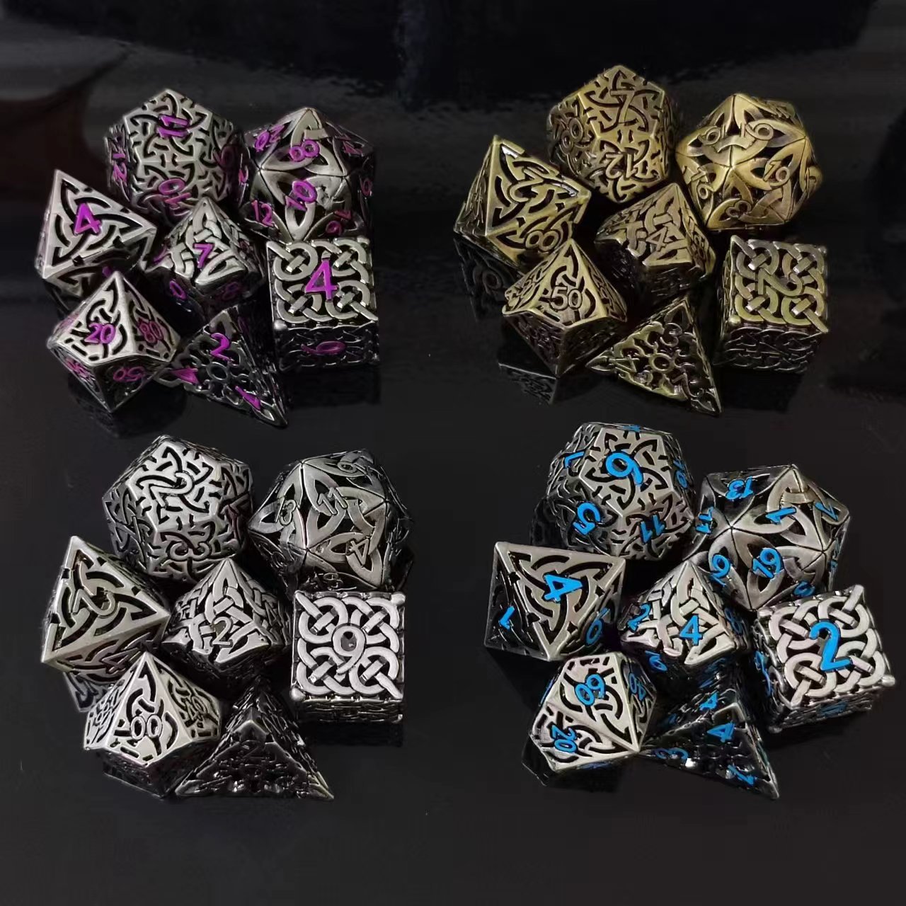 7 Pcs Cosplay D4-D20 DND Brass - đánh giá và giá Board Game Rpg