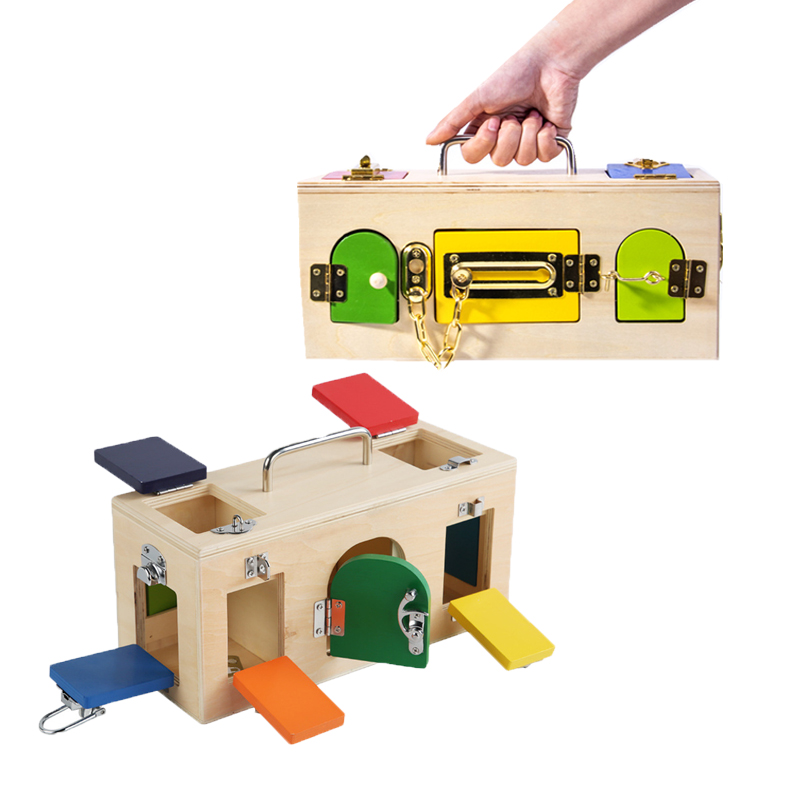 Montessori Lock Box Toy Wooden - đánh giá và giá Board Game Nature