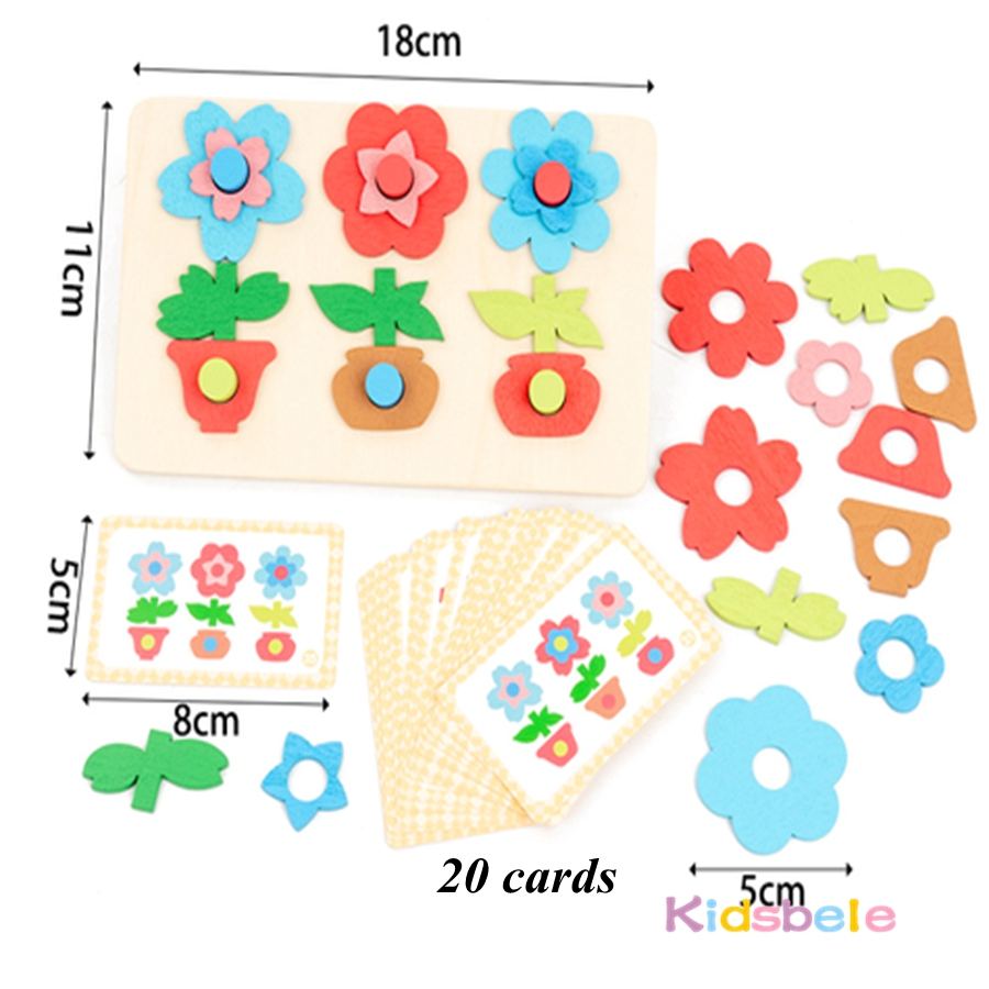 Montessori DIY Wooden Flower P - đánh giá và giá Board Game Nature