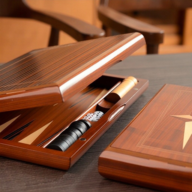 Solid Wood Backgammon 11-19 In - đánh giá và giá Board Game Quacks