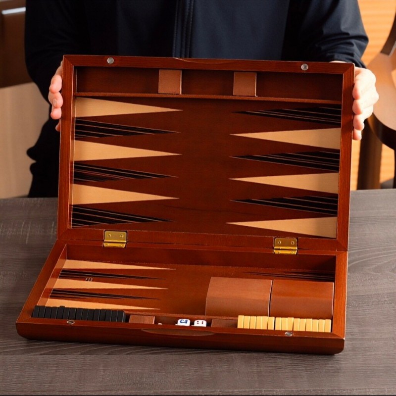 Solid Wood Backgammon 11-19 In - đánh giá và giá Board Game Quacks