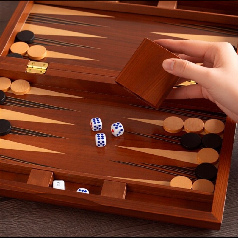 Solid Wood Backgammon 11-19 In - đánh giá và giá Board Game Quacks