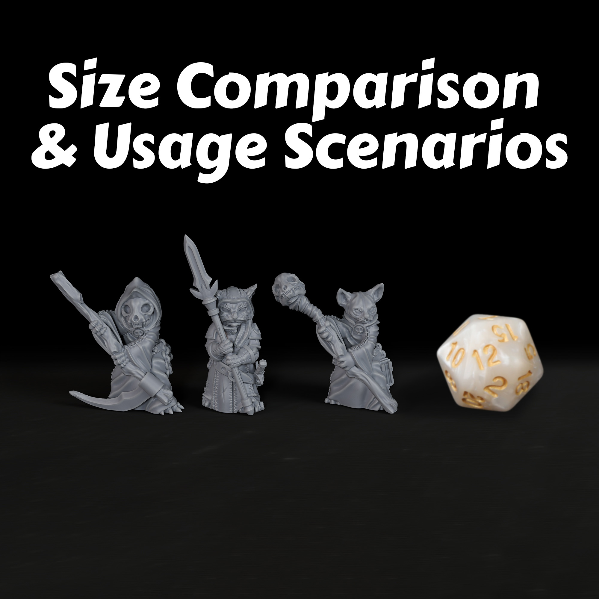 Three Cat Warriors Miniatures  - đánh giá và giá Board Game Rpg