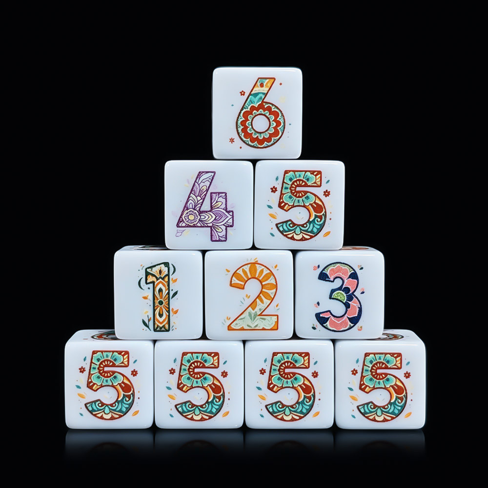 12Pcs Printed Mandala Floral D - đánh giá và giá Board Game Rpg