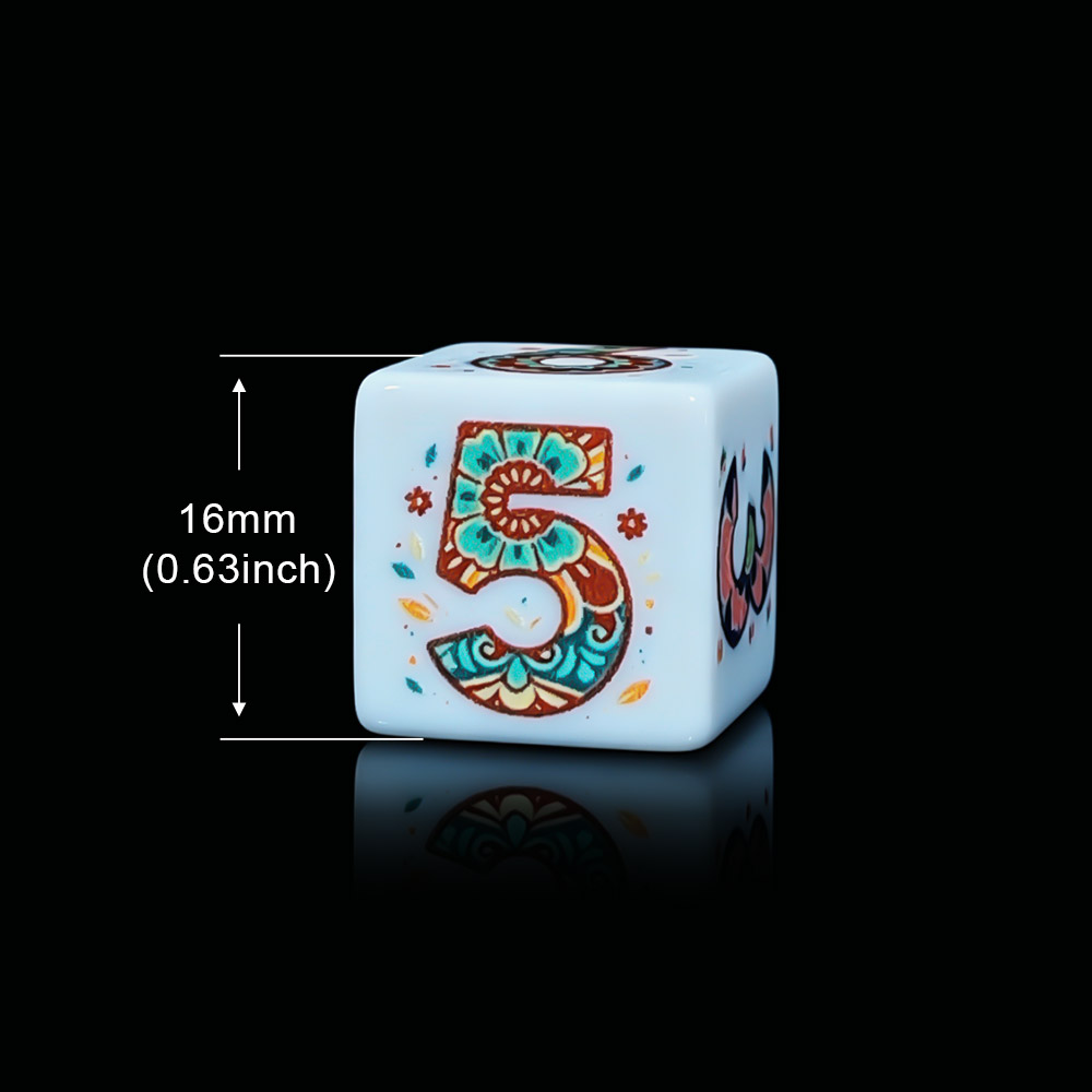 12Pcs Printed Mandala Floral D - đánh giá và giá Board Game Rpg