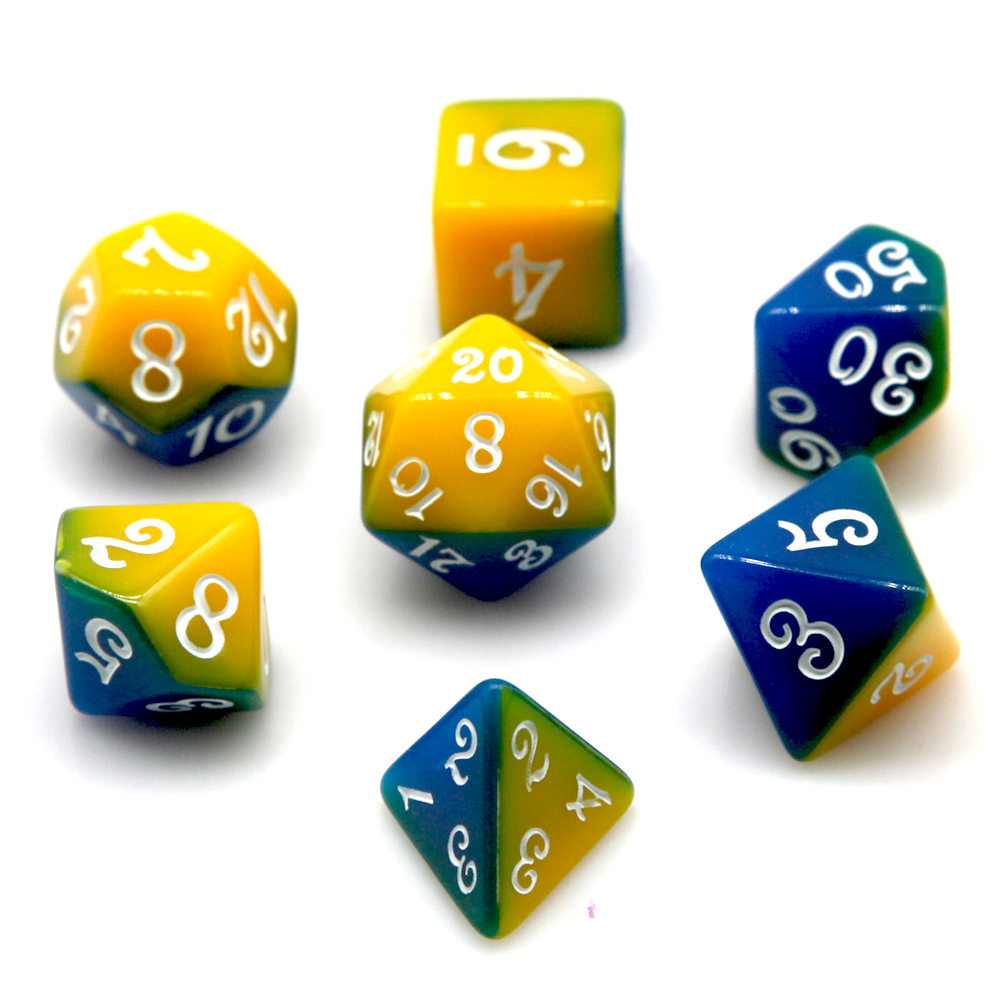 Blue & Yellow Dual Color Polyh - đánh giá và giá Board Game Rpg